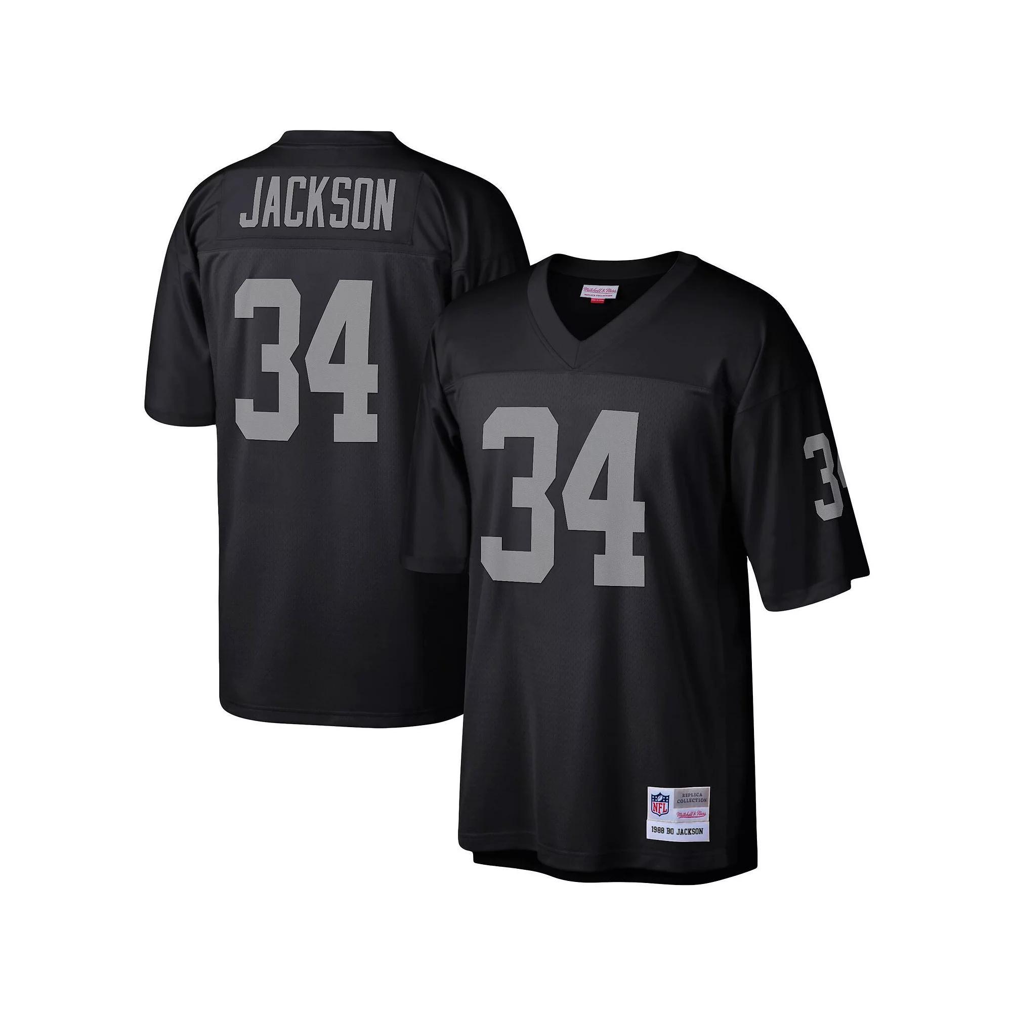Men's Mitchell & Ness Bo Jackson Black Las Vegas Raiders Legacy Replica Jersey, Size: 5XL, Lvr Black Product Image