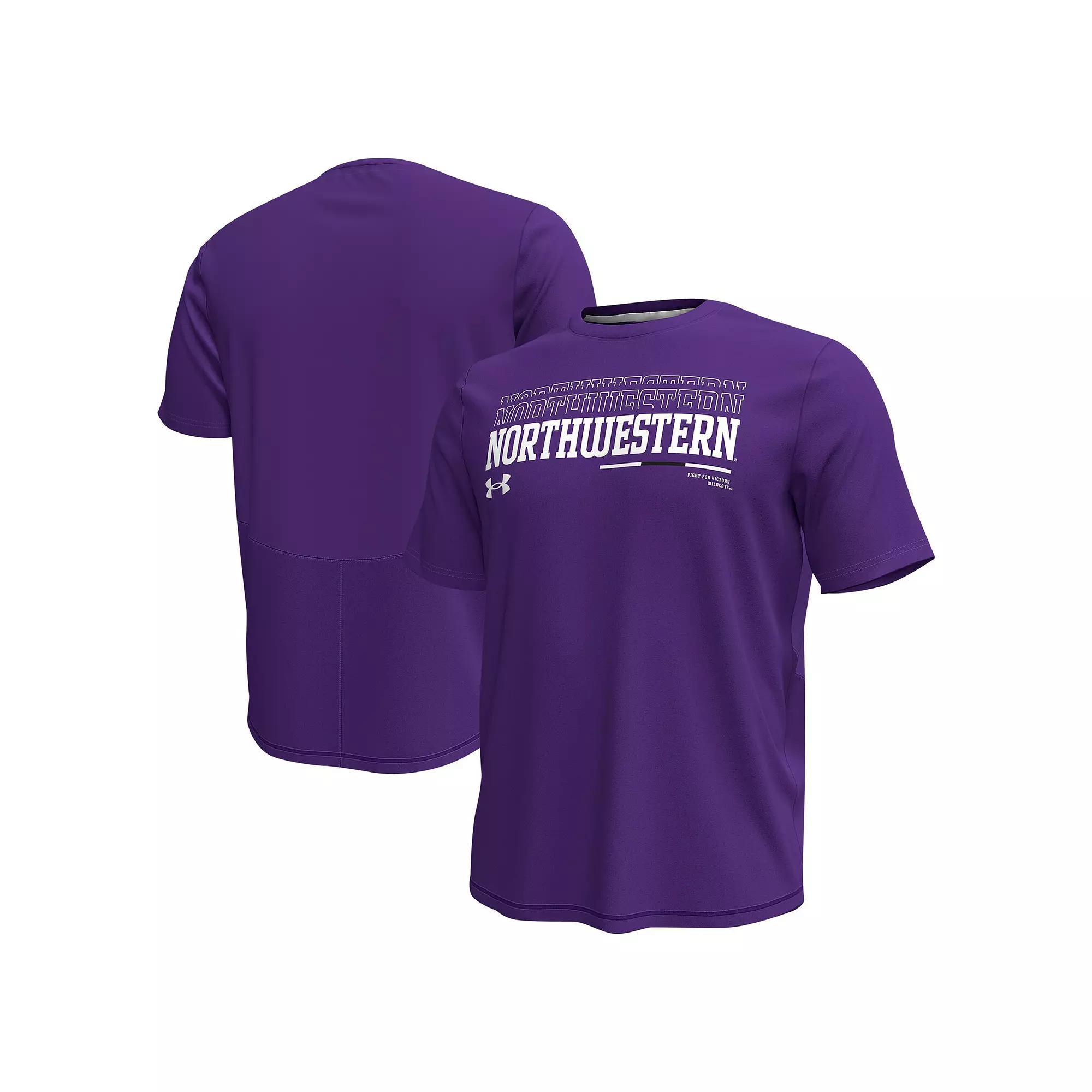 Men's Under Armour Purple Northwestern Wildcats Sideline Knockout T-Shirt, Size: Medium Product Image