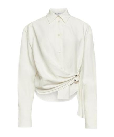 JW ANDERSON Draped Twisted Shirt In White Product Image