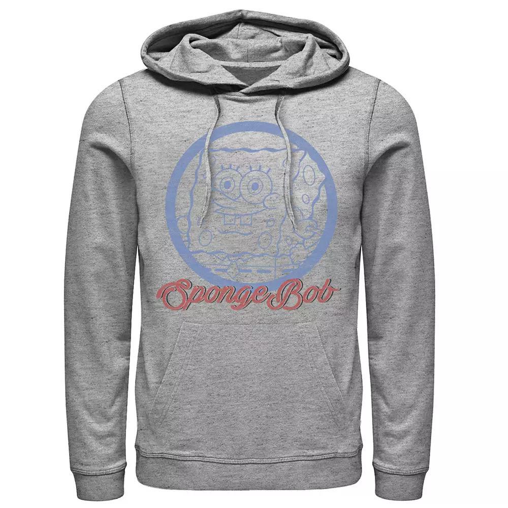 Mens Nintendo Logo Pullover Hoodie Athletic Grey Product Image