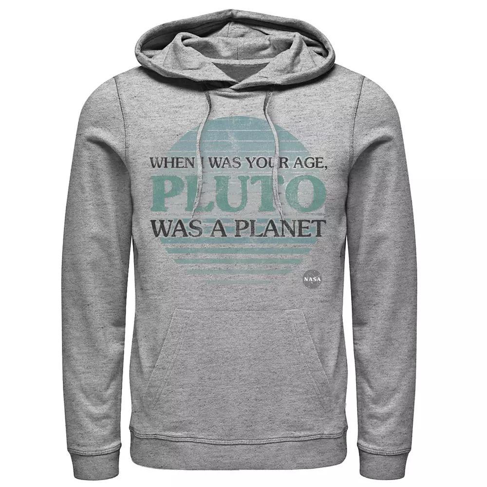Men's NASA Pluto Was A Planet Hoodie, Size: 3XL, Athletic Grey Product Image