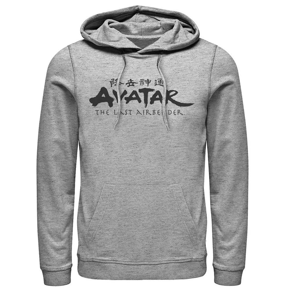 Men's Avatar The Last Airbender Painted Show Ideograph Logo Hoodie, Size: Small, Athletic Grey Product Image