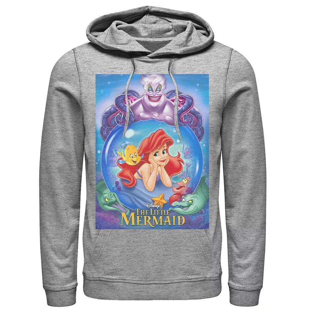 Disney's The Little Mermaid Ariel And Ursula Poster Men's Hoodie, Size: XXL, Athletic Grey Product Image