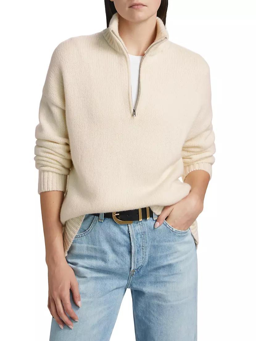 Wool-Cashmere Half-Zip Sweater Product Image