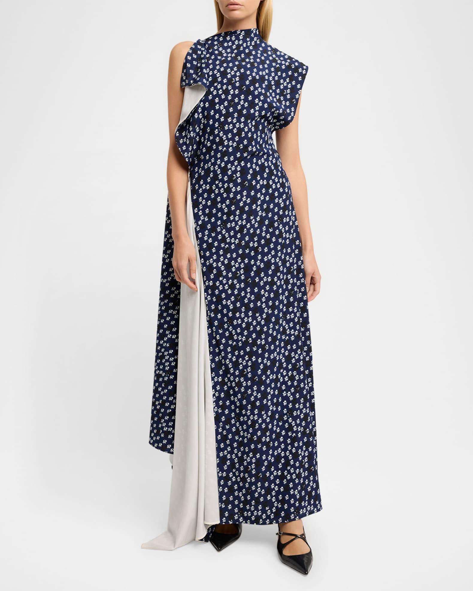 Devyn Printed Drape Maxi Dress Product Image