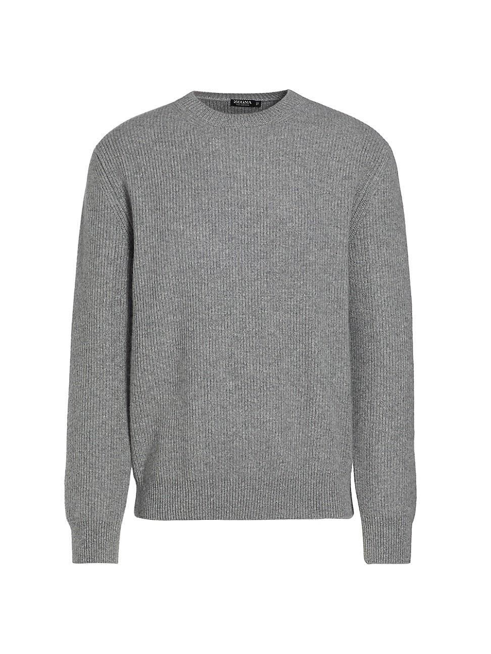 Zegna Foliage Melange Oasi Cashmere Crewneck Sweater Product Image