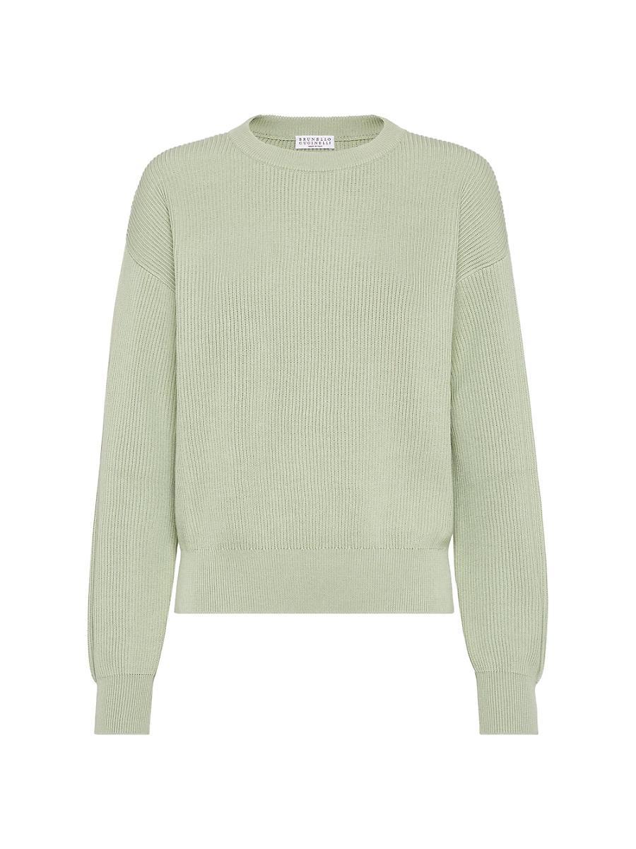 Womens Cotton English Rib Sweater Product Image