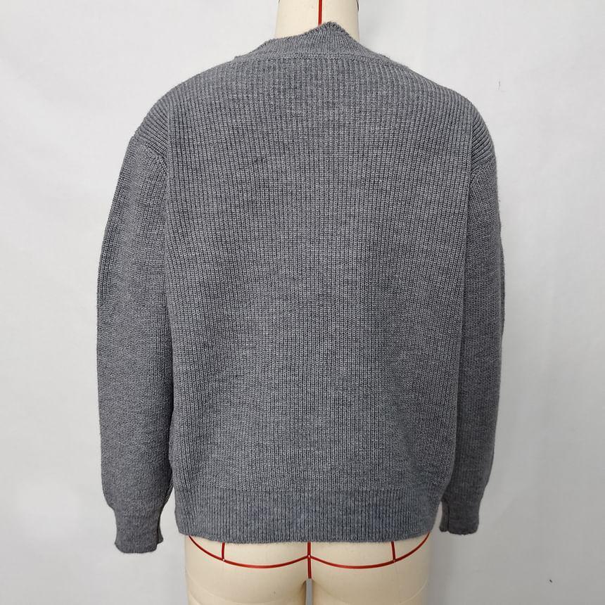 Bow Embroidered Scallop Trim Cardigan Product Image