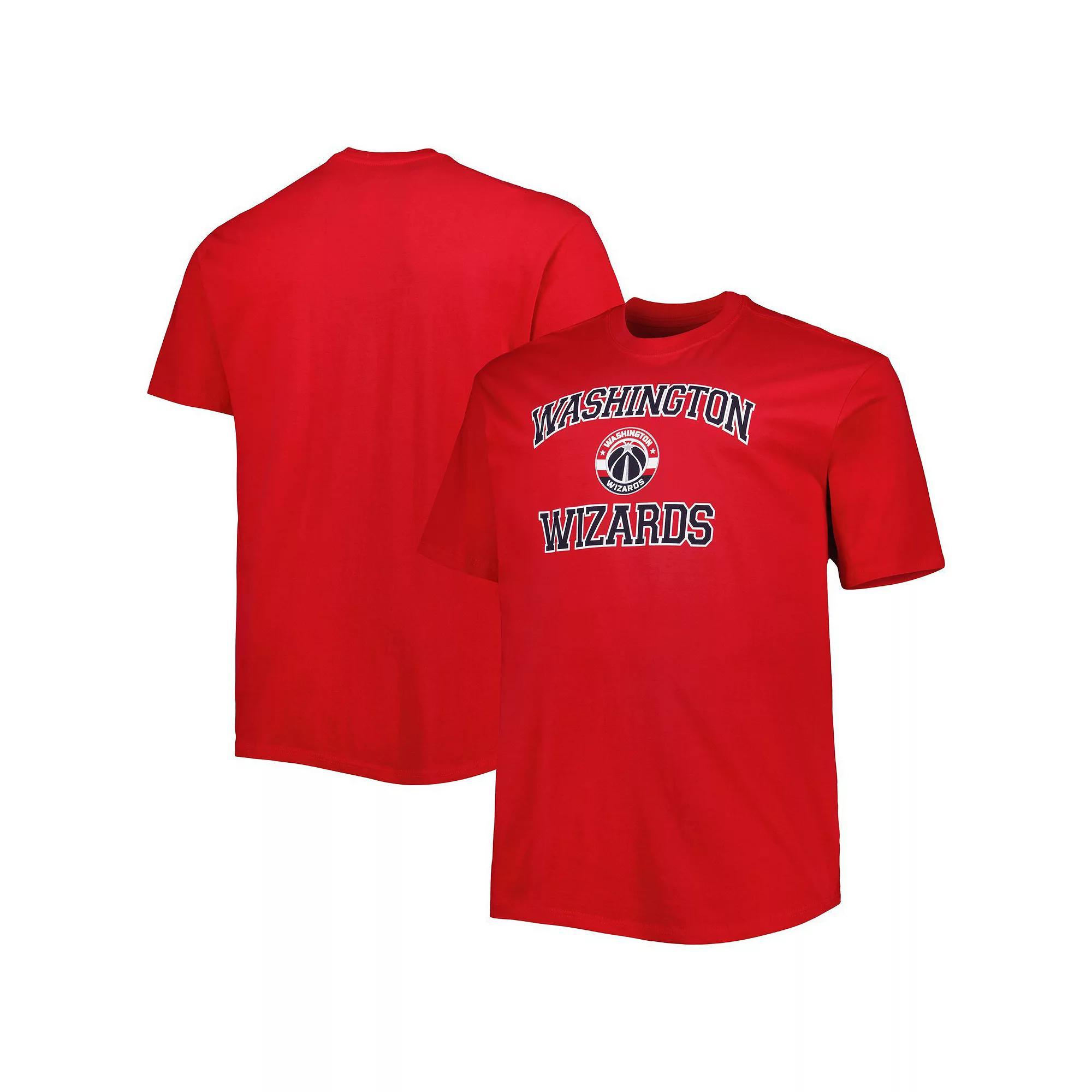 Mens Red Washington Wizards Big & Tall Heart & Soul T-Shirt Product Image
