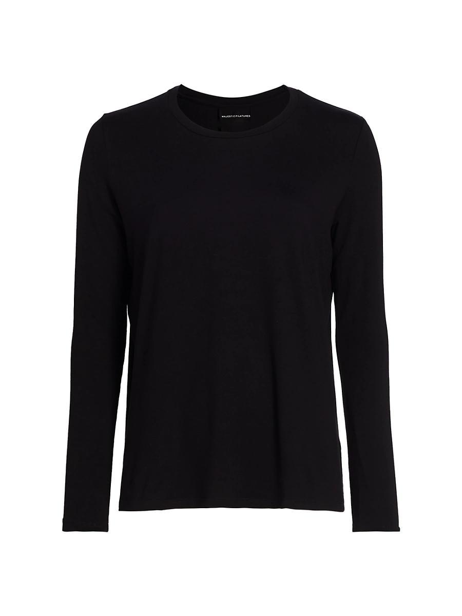 Soft Touch Pleated Crewneck Pullover Product Image