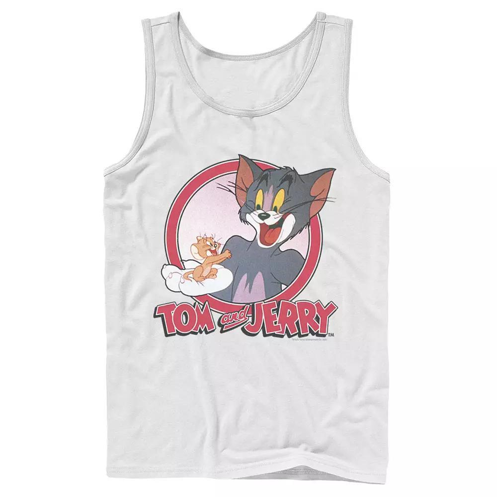 Mens Tom And Jerry Retro Style Portrait Tank Top, Mens Product Image