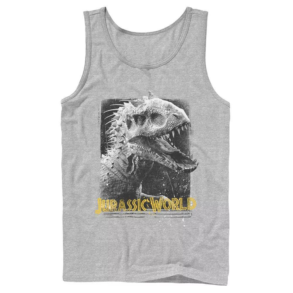 Men's Jurassic World Indominus Rex Profile View Graphic Tank Top, Size: Small, Grey Product Image