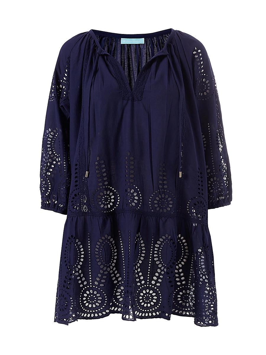 Womens Ashley Eyelet Cotton Cover-Up Minidress Product Image