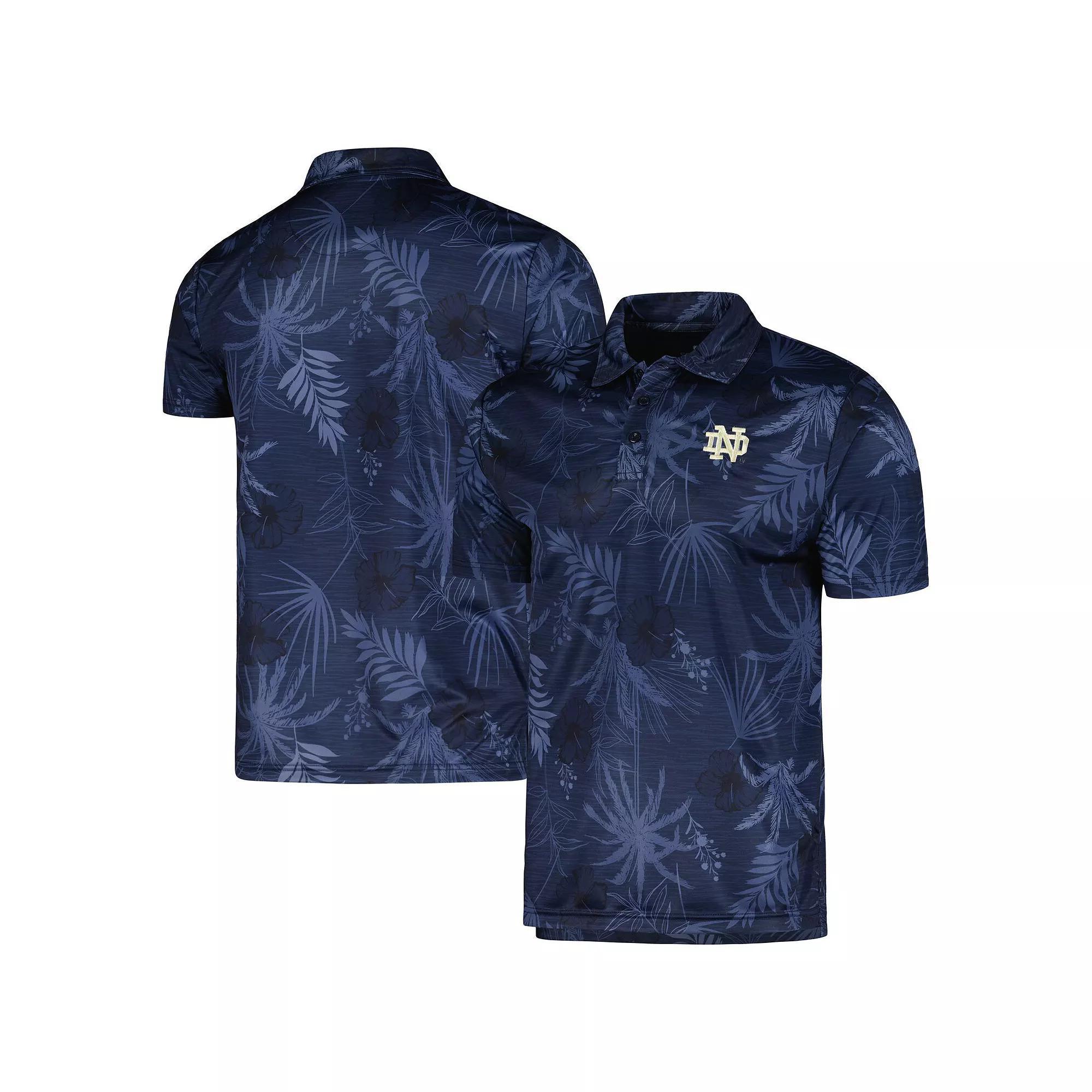 Men's Colosseum Navy Notre Dame Fighting Irish Palms Team Polo, Size: Medium, Blue Product Image