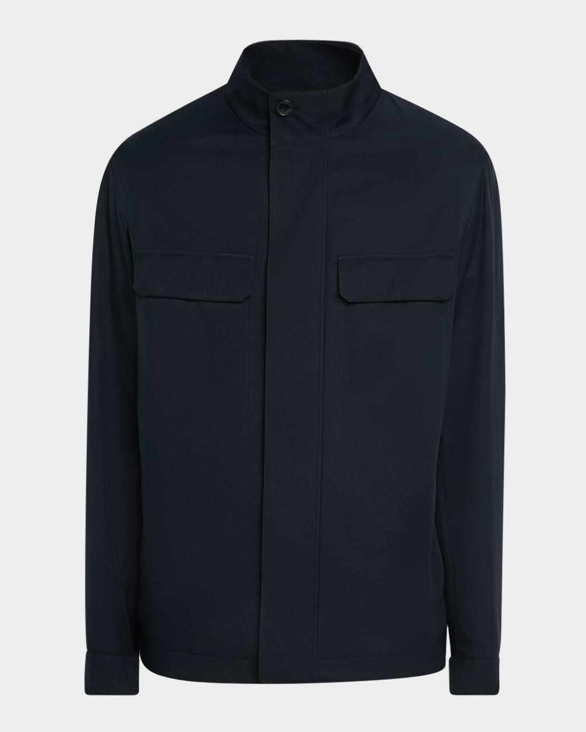 Mens Solid Microfiber Overshirt Product Image