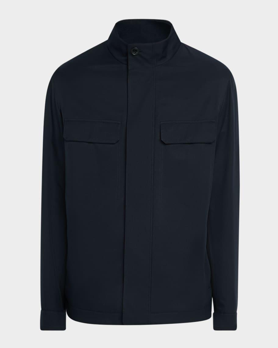 Mens Solid Microfiber Overshirt Product Image