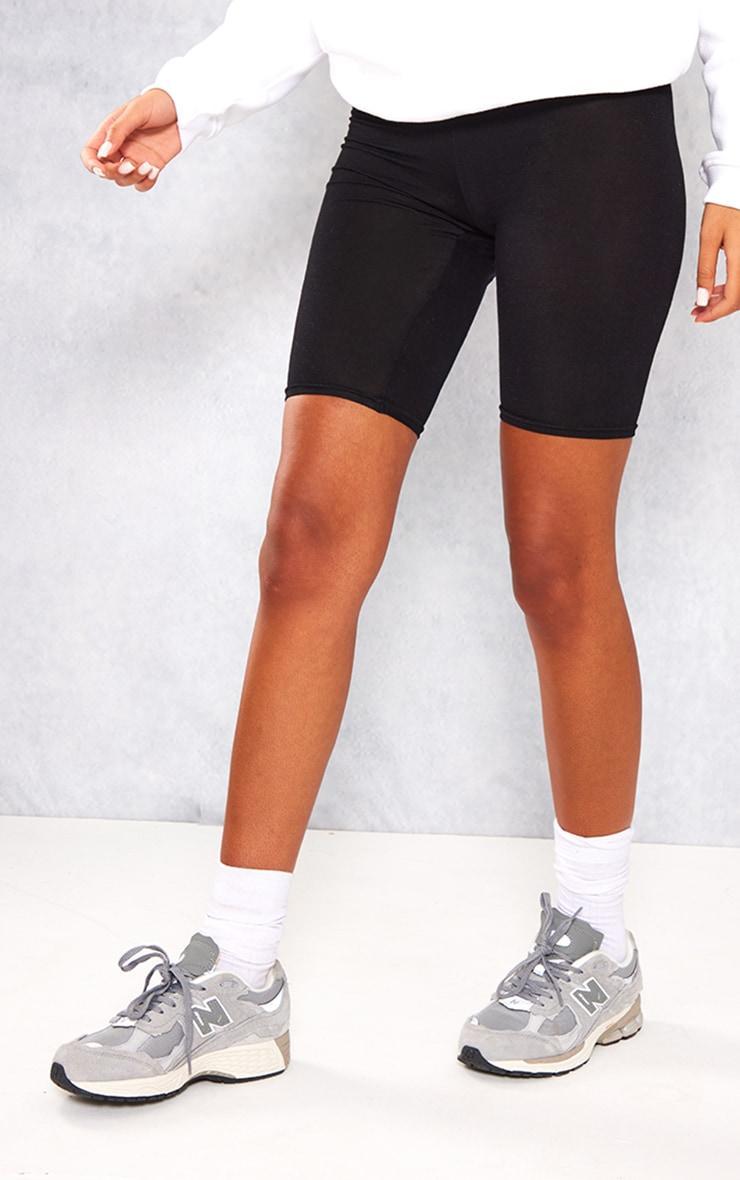 Tall Black Basic Jersey Bike Shorts Product Image