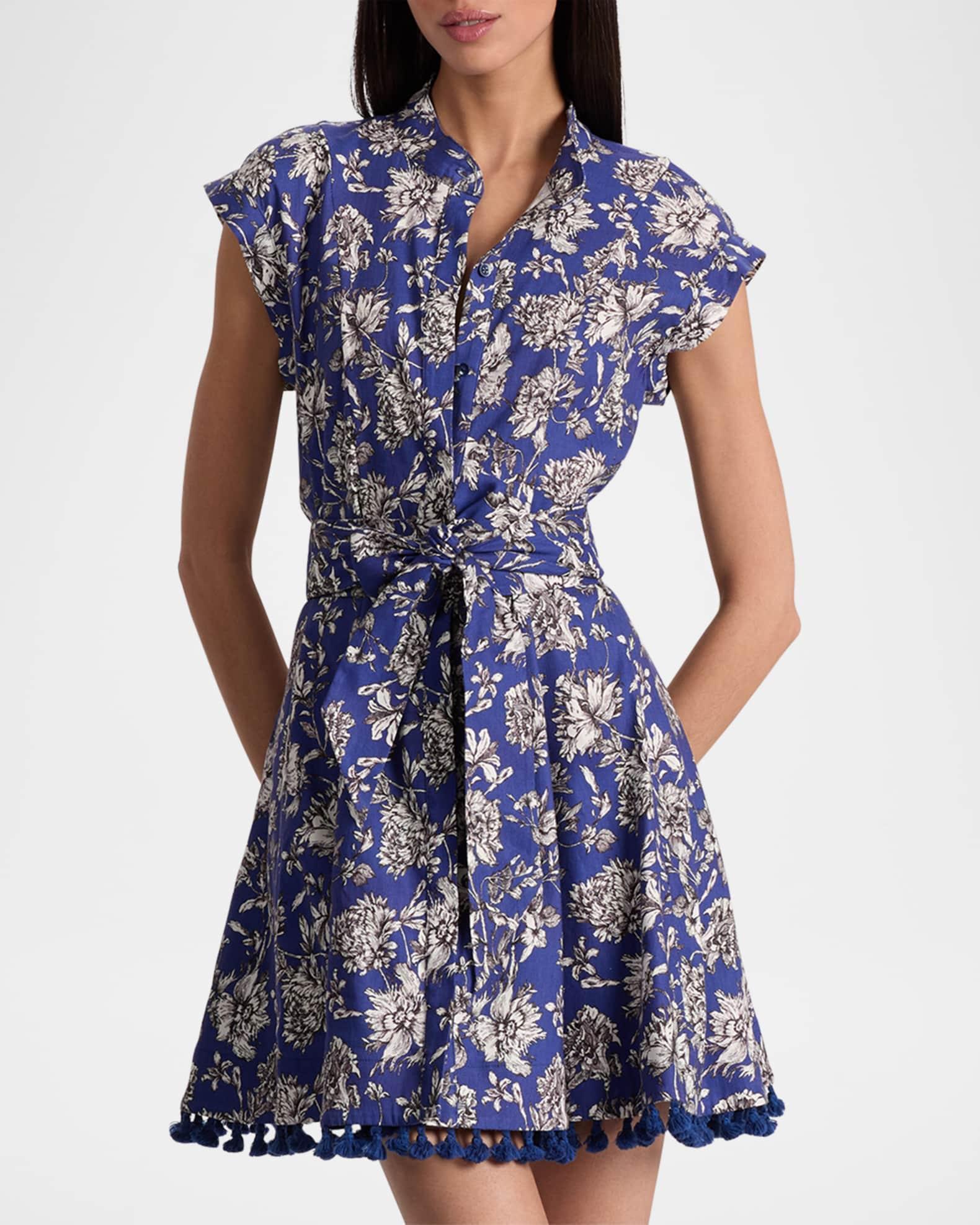 Lucy Blooming Wild Cuffed Cap Sleeve Mini Shirtdress Product Image