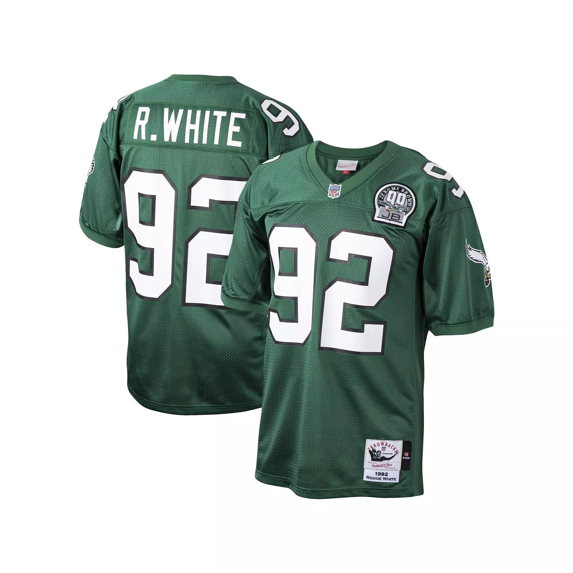 Men's Mitchell & Ness Reggie White Kelly Green Philadelphia Eagles 1992 Authentic Throwback Retired Player Jersey, Size: 36 Product Image