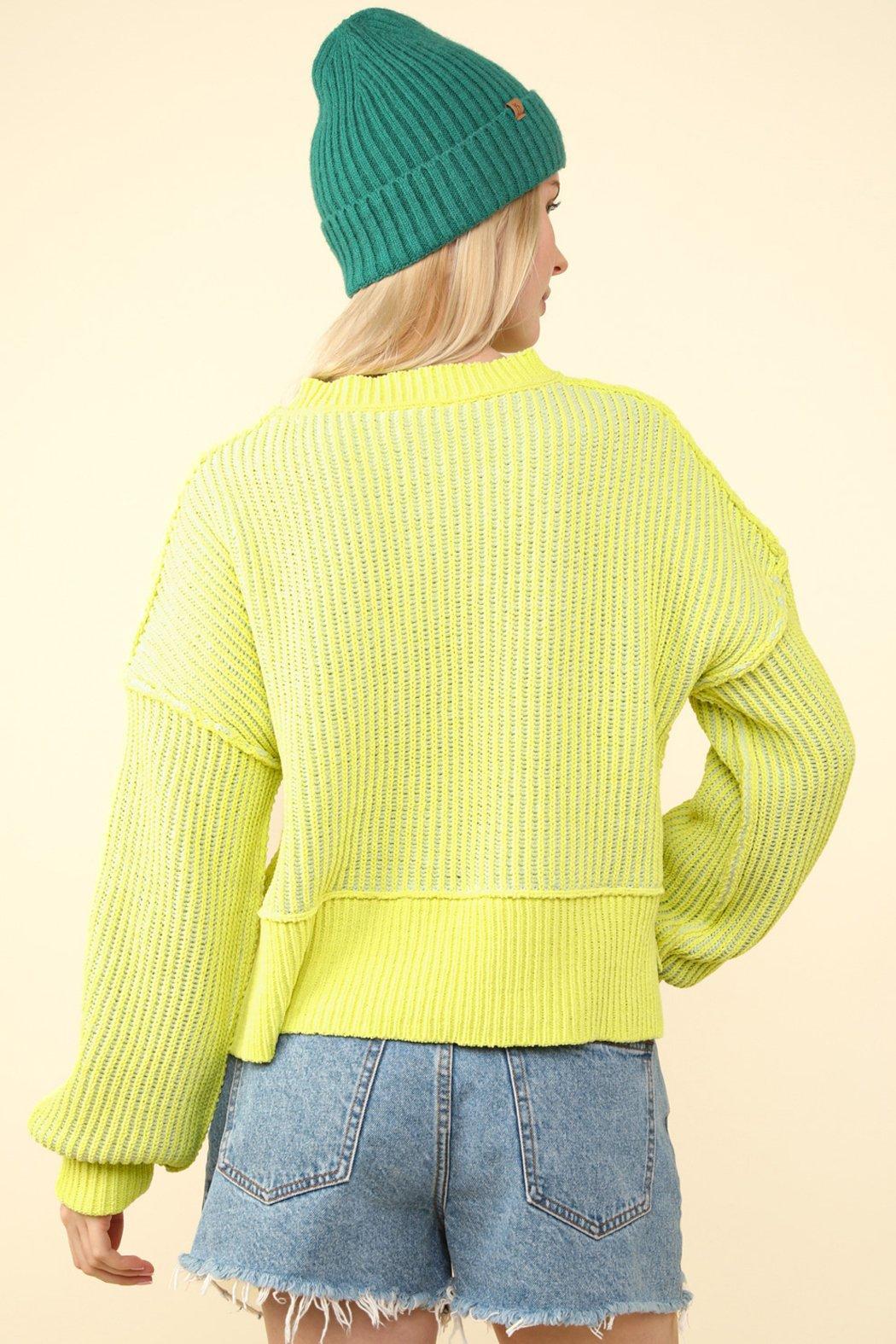 Lemon Ribbed Sweater Product Image
