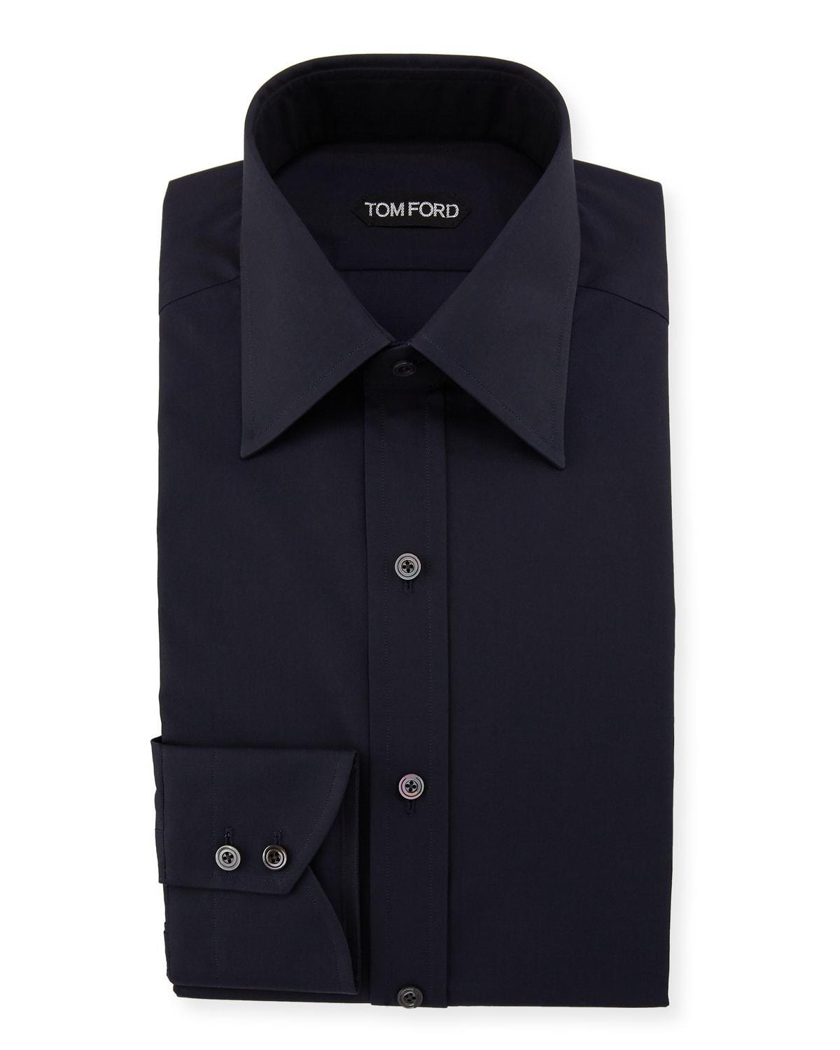 Mens Solid Dress Shirt Product Image