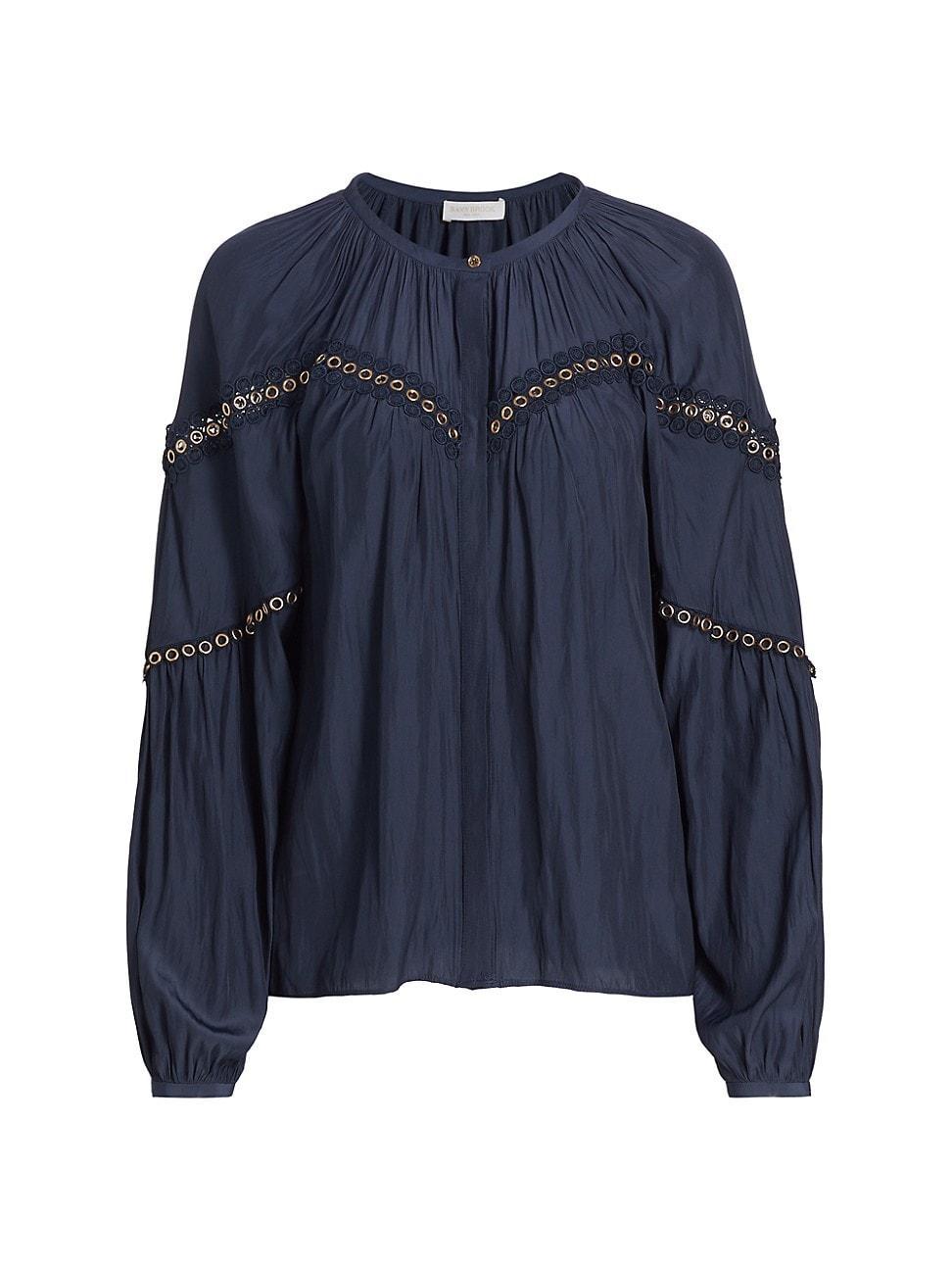 Harper Grommet Button-Front Blouse Product Image