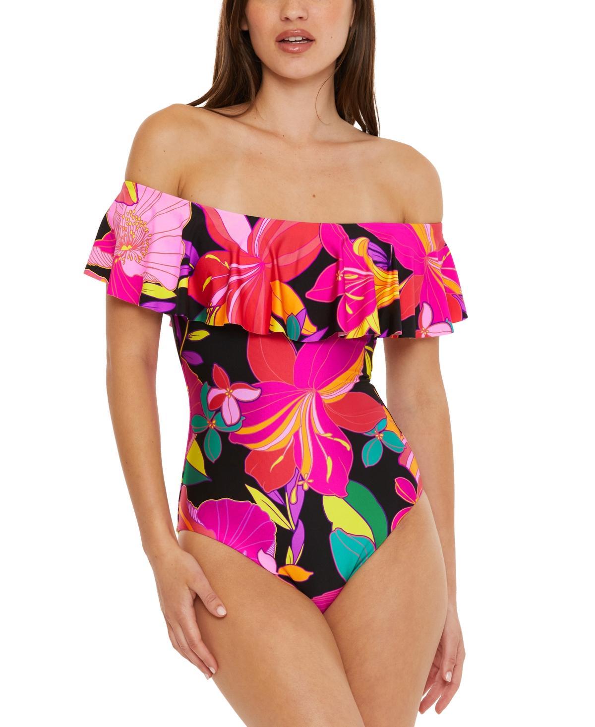 Womens Solar Floral One-Piece Swimsuit Product Image