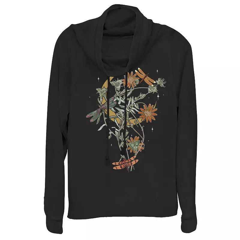 Juniors' Marvel Avengers More Than A Fan Colorful Panel Silhouette Cowlneck Graphic Lightweight Long Sleeve, Girl's, Size: XL, Black Product Image