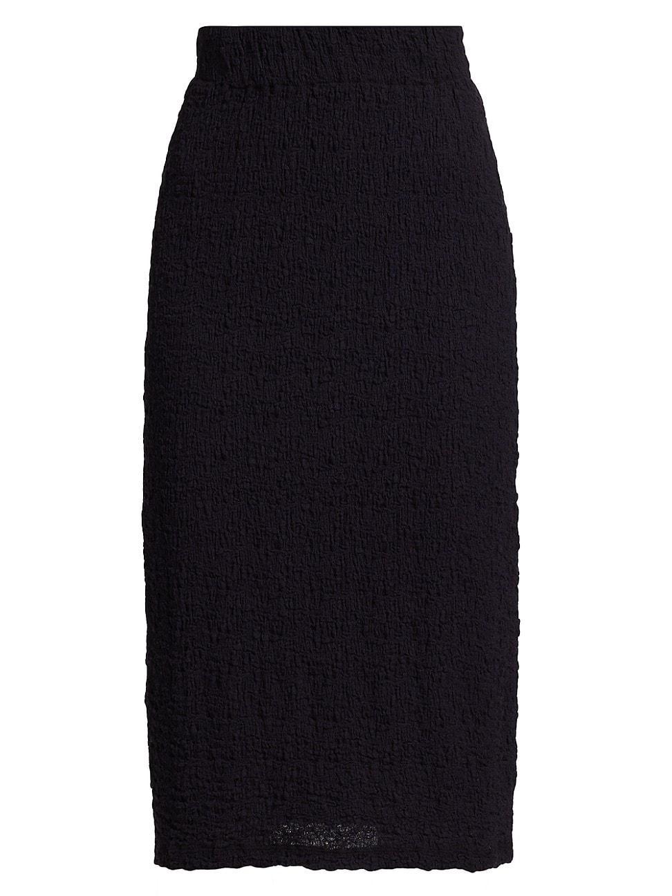 Womens Textured Midi-Skirt Product Image