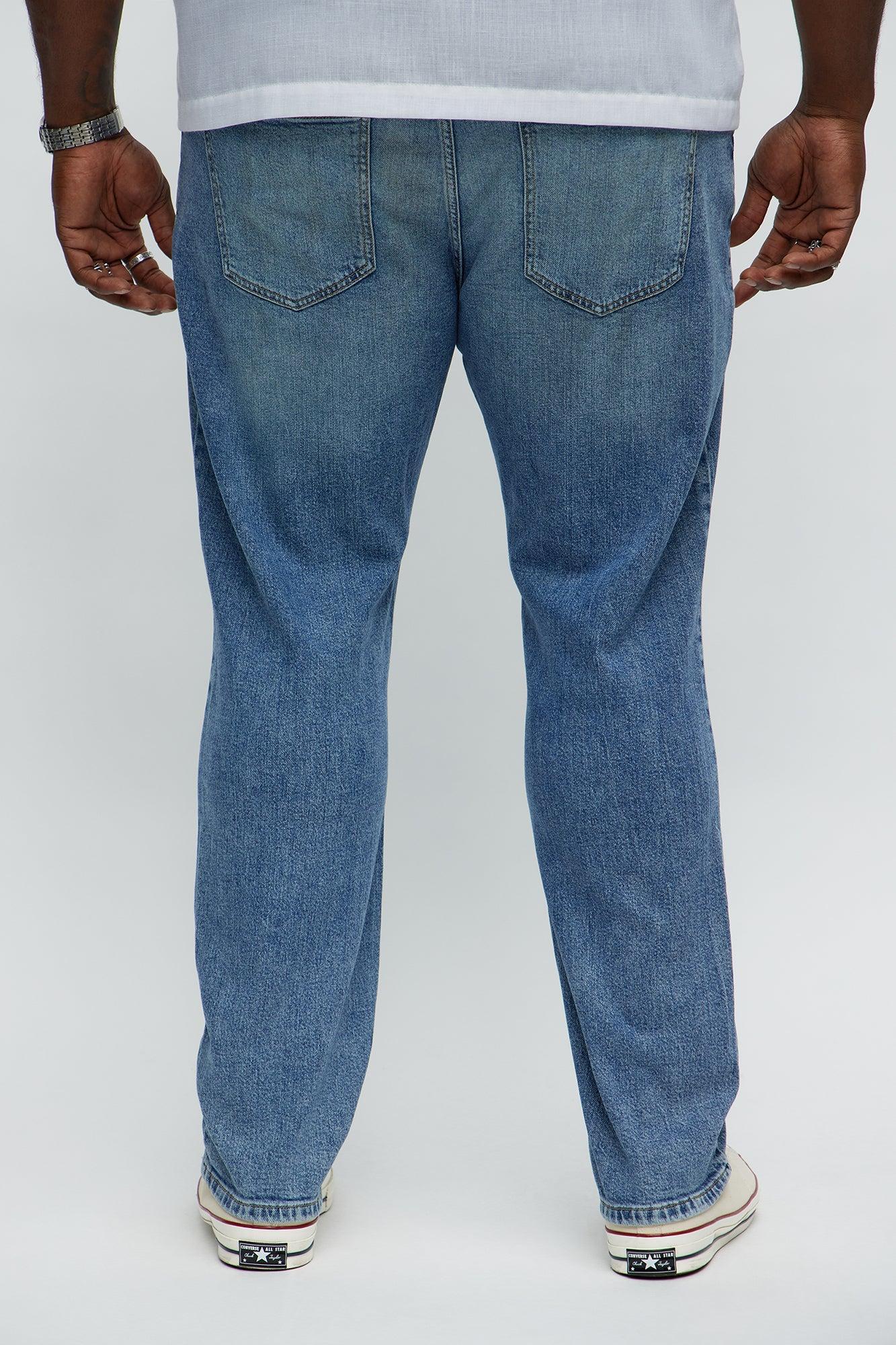 Play Dirty Distressed Slim Jeans - Medium Blue Wash Male Product Image