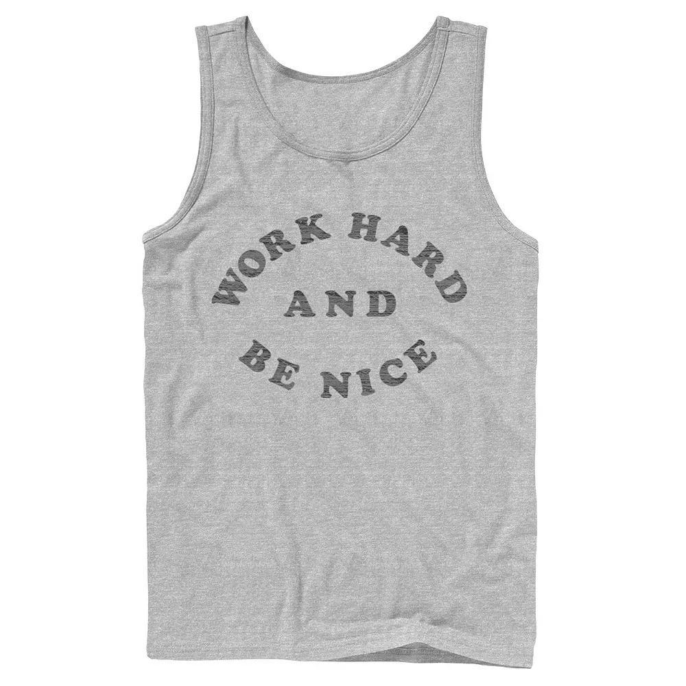 Men's Fifth Sun Work Hard Be Nice Tank Top, Size: Large, Athletic Grey Product Image