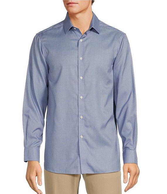Hart Schaffner Marx State Street Essentials Long Sleeve Spread Collar Non-Iron Houndstooth Sport Shirt Product Image