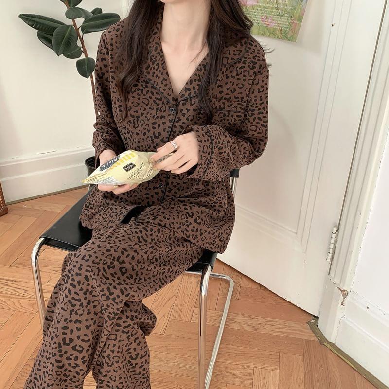 Leopard Pajama Set Product Image