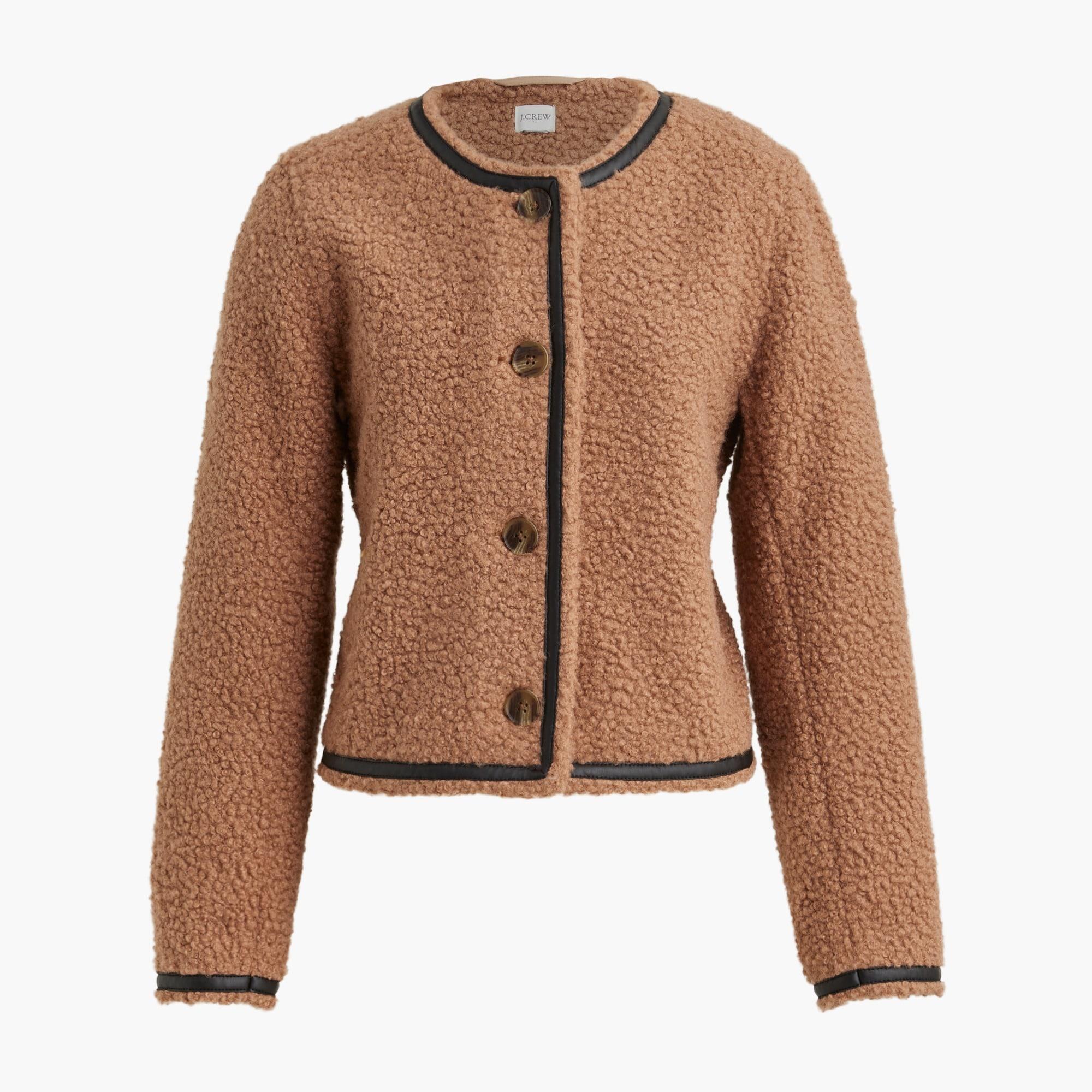 Petite cropped sherpa lady jacket Product Image