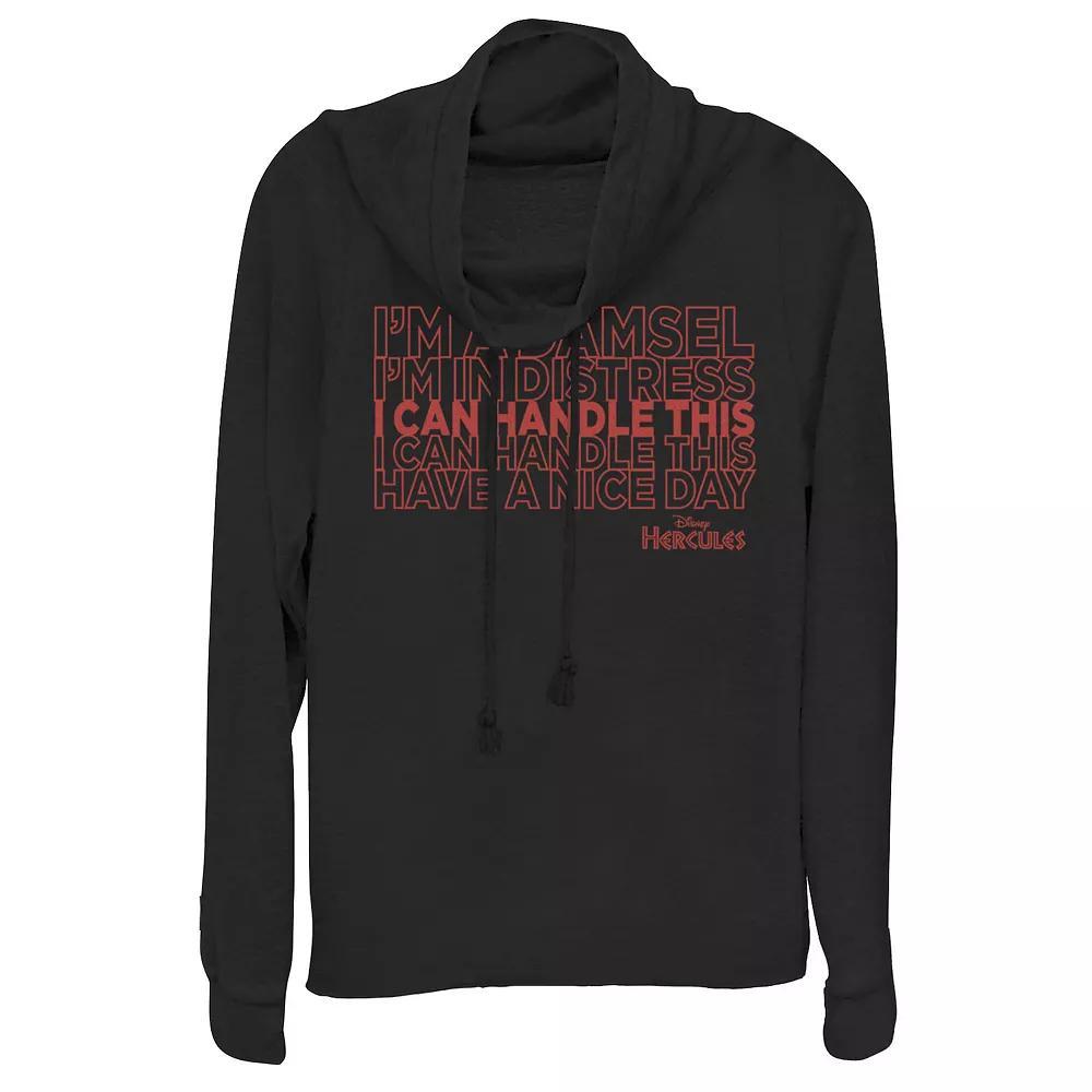 Juniors' Fender Stacked Guitar Faded Logo Cowlneck Graphic Lightweight Long Sleeve, Girl's, Size: Medium, Blue Product Image