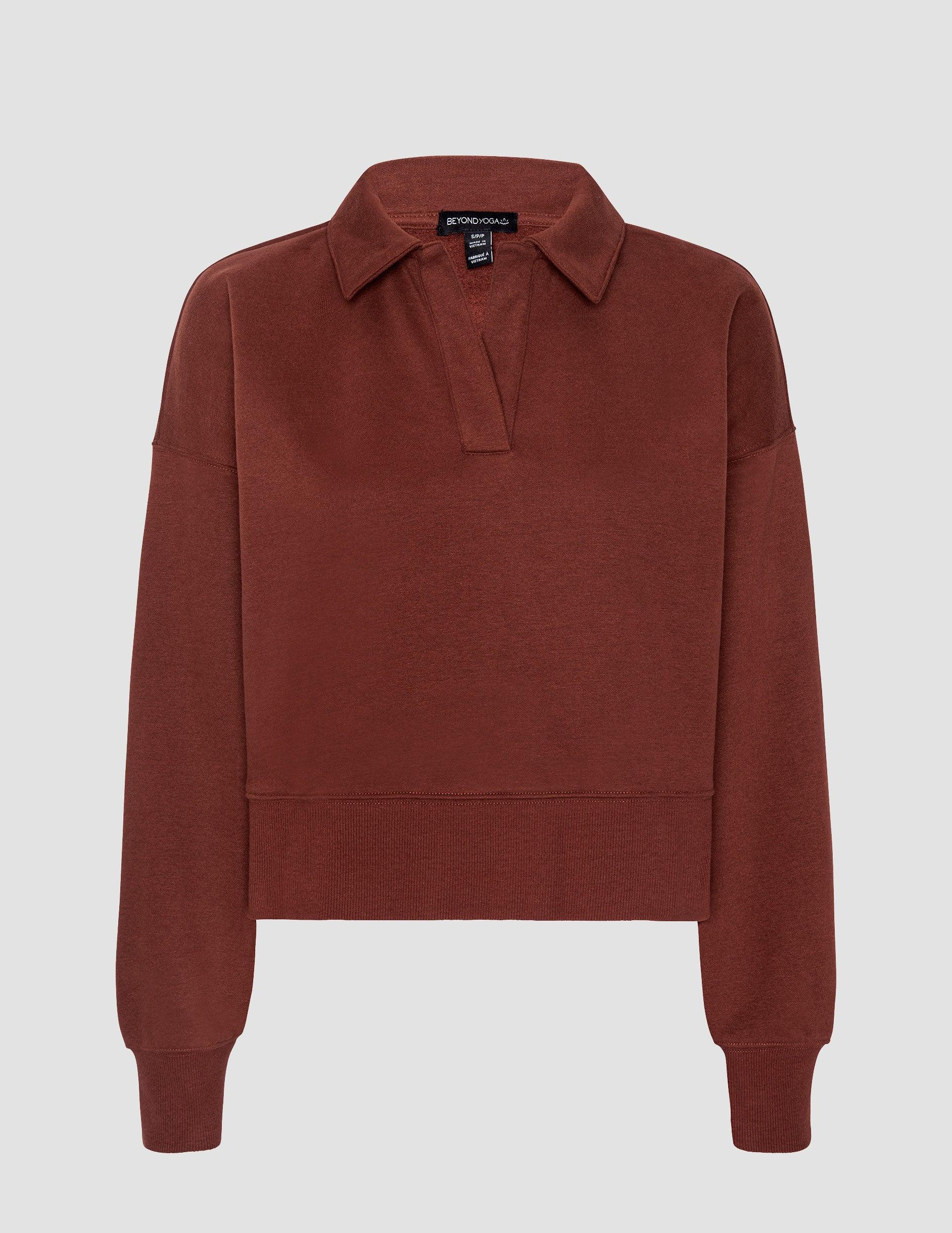 LuxeFleece Collared Sweatshirt Product Image