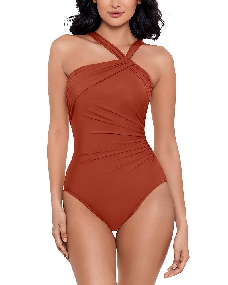 Miraclesuit Rock Solid Europa Asymmetric Underwire One Piece Swimsuit Product Image