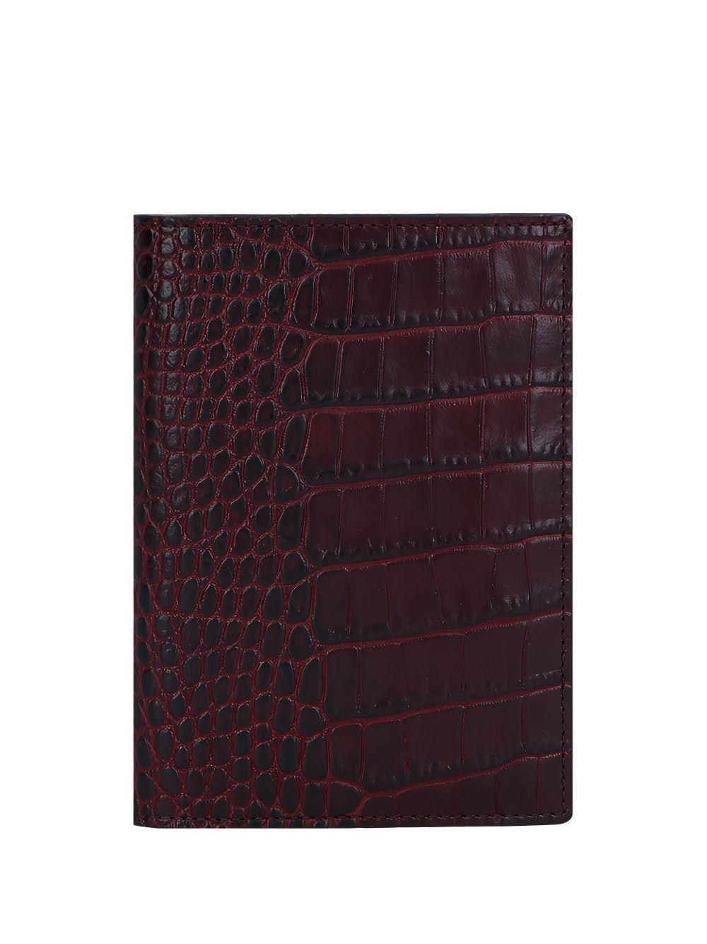 crocodile-embossed passport holder Product Image