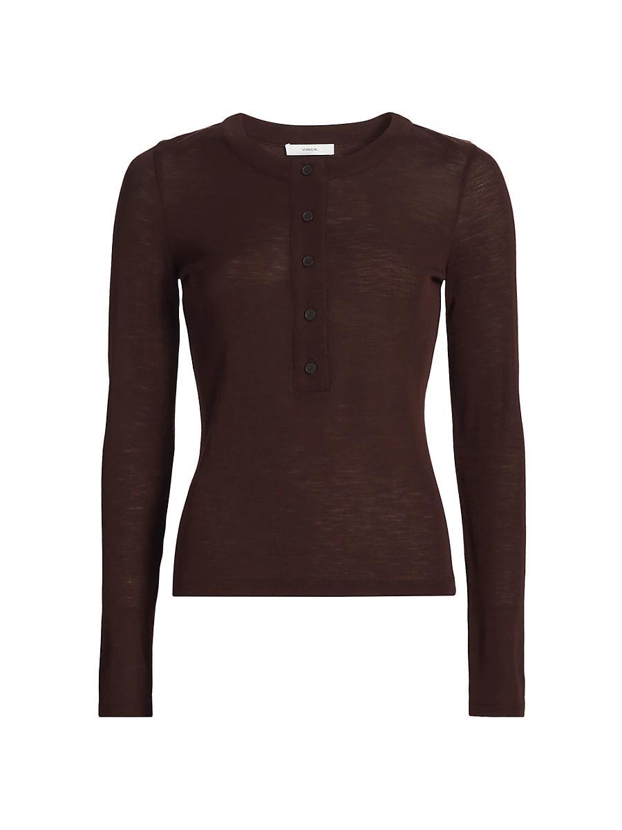 Wool Long-Sleeve Henley Product Image