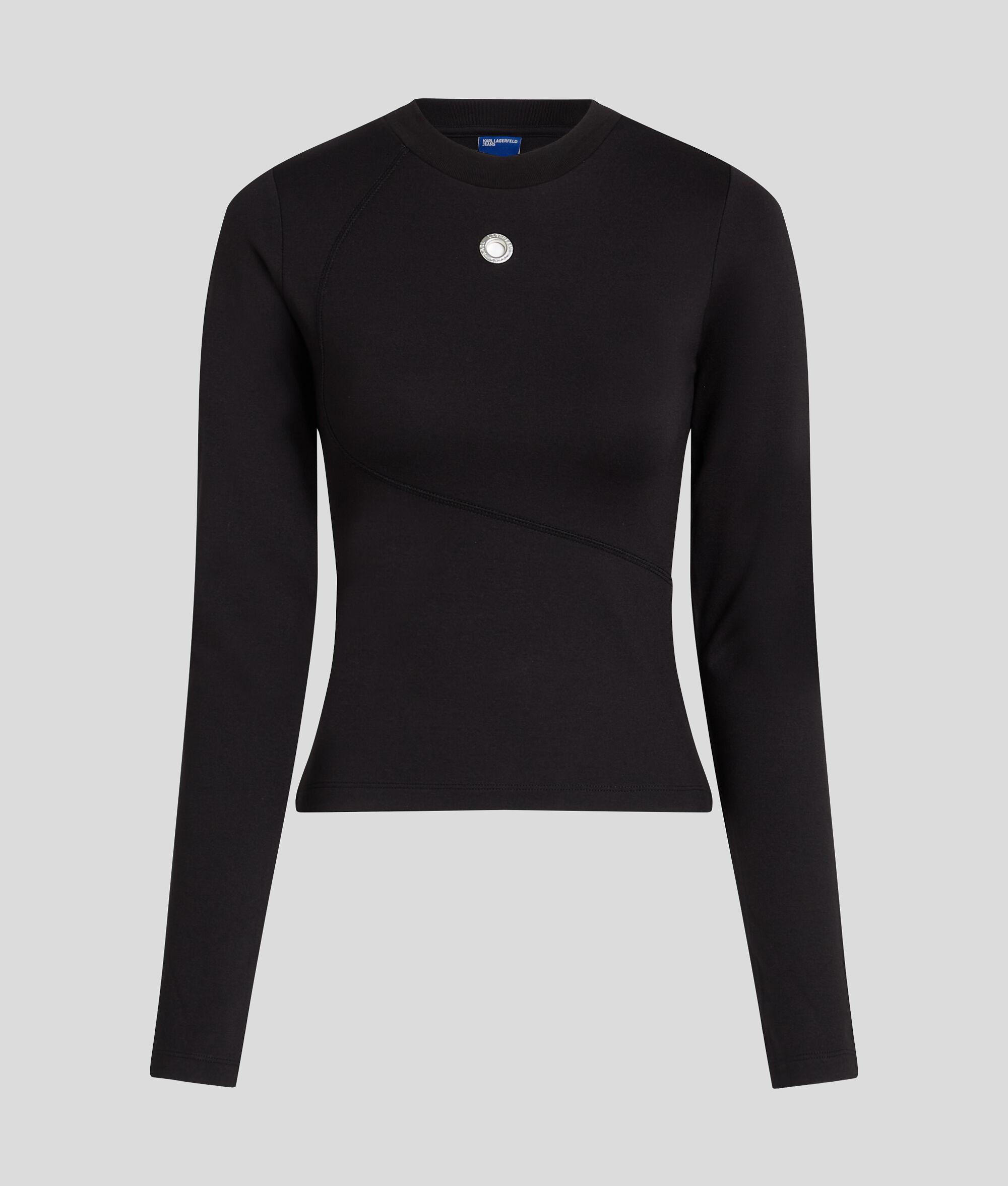 LONG-SLEEVED EYELET TOP Product Image