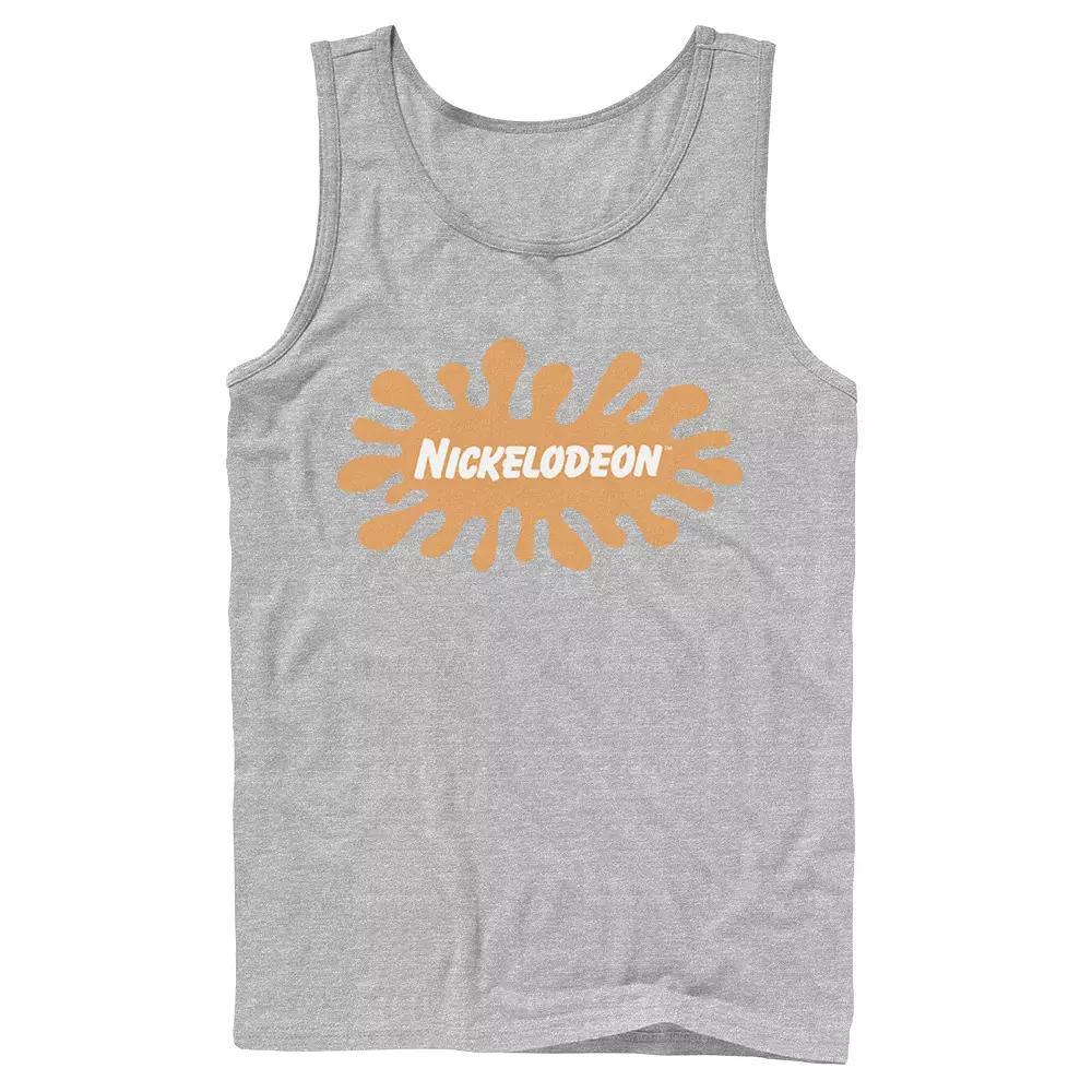 Men's Nickelodeon Classic Splatter Logo Tank Top, Size: Large, Athletic Grey Product Image