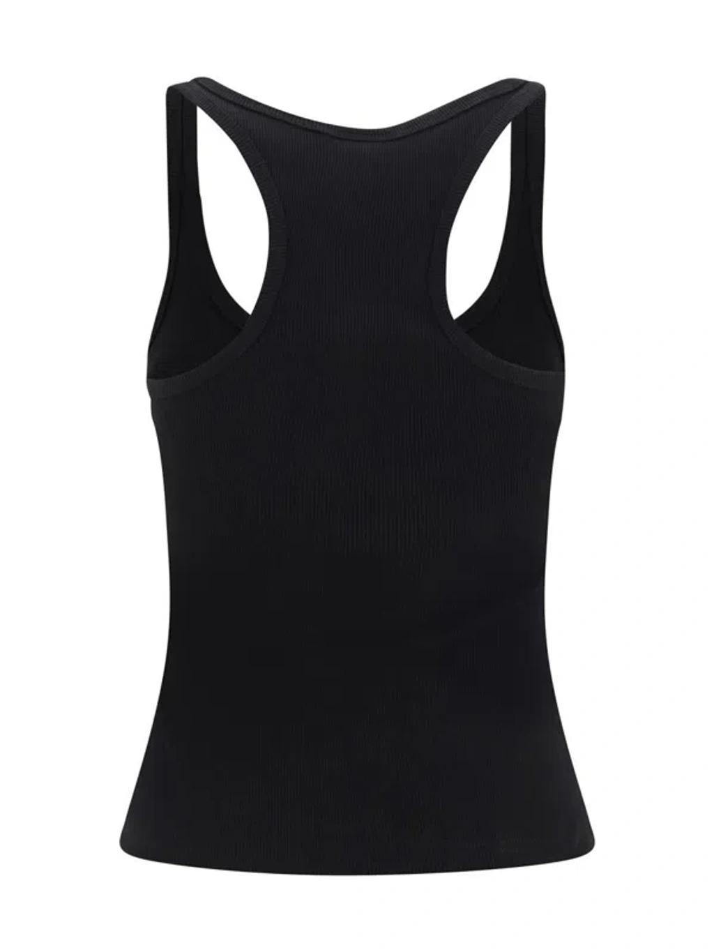 COURRÈGES Black Cotton Top Product Image
