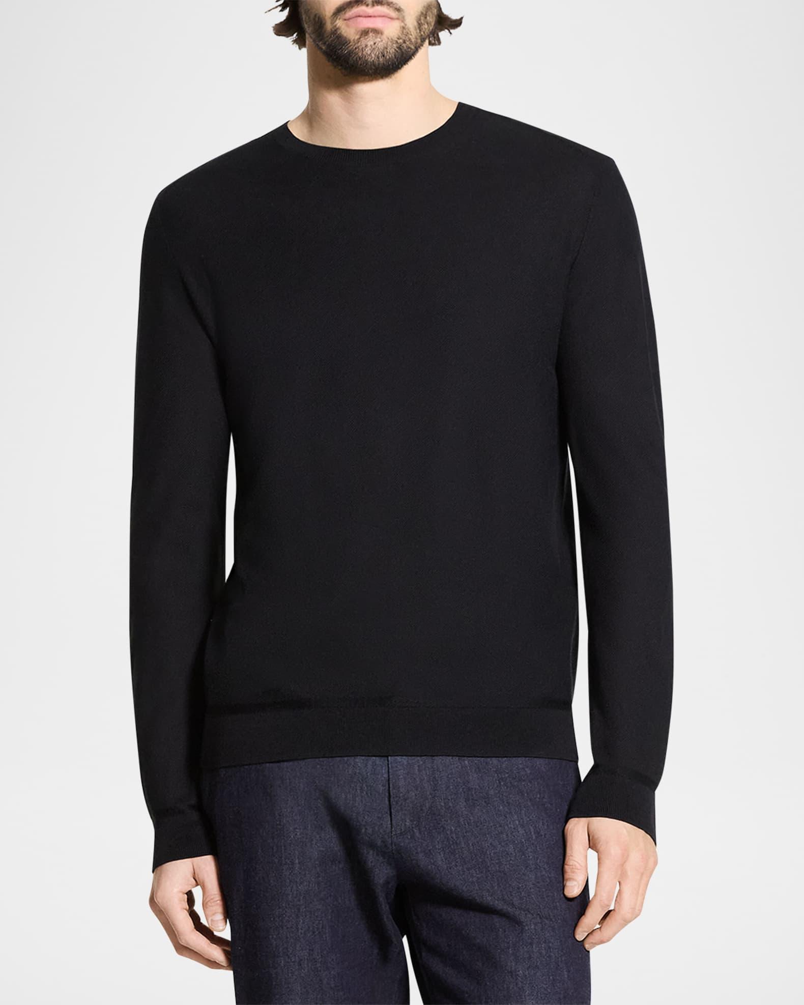 Men's Crewneck Sweater in Silk-Cotton Product Image
