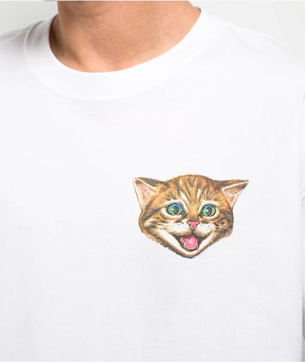 Nike SB Cat Scratch White T-Shirt Product Image