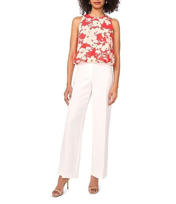 Vince Camuto Sleeveless Crew Neckline Balloon Hem Linen Tank Product Image