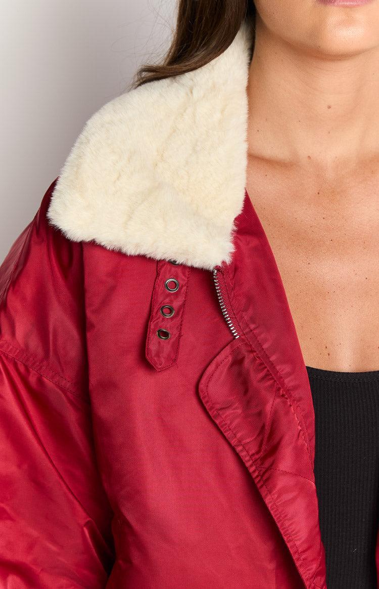Lioness Carla Mulberry Puffer Jacket Product Image