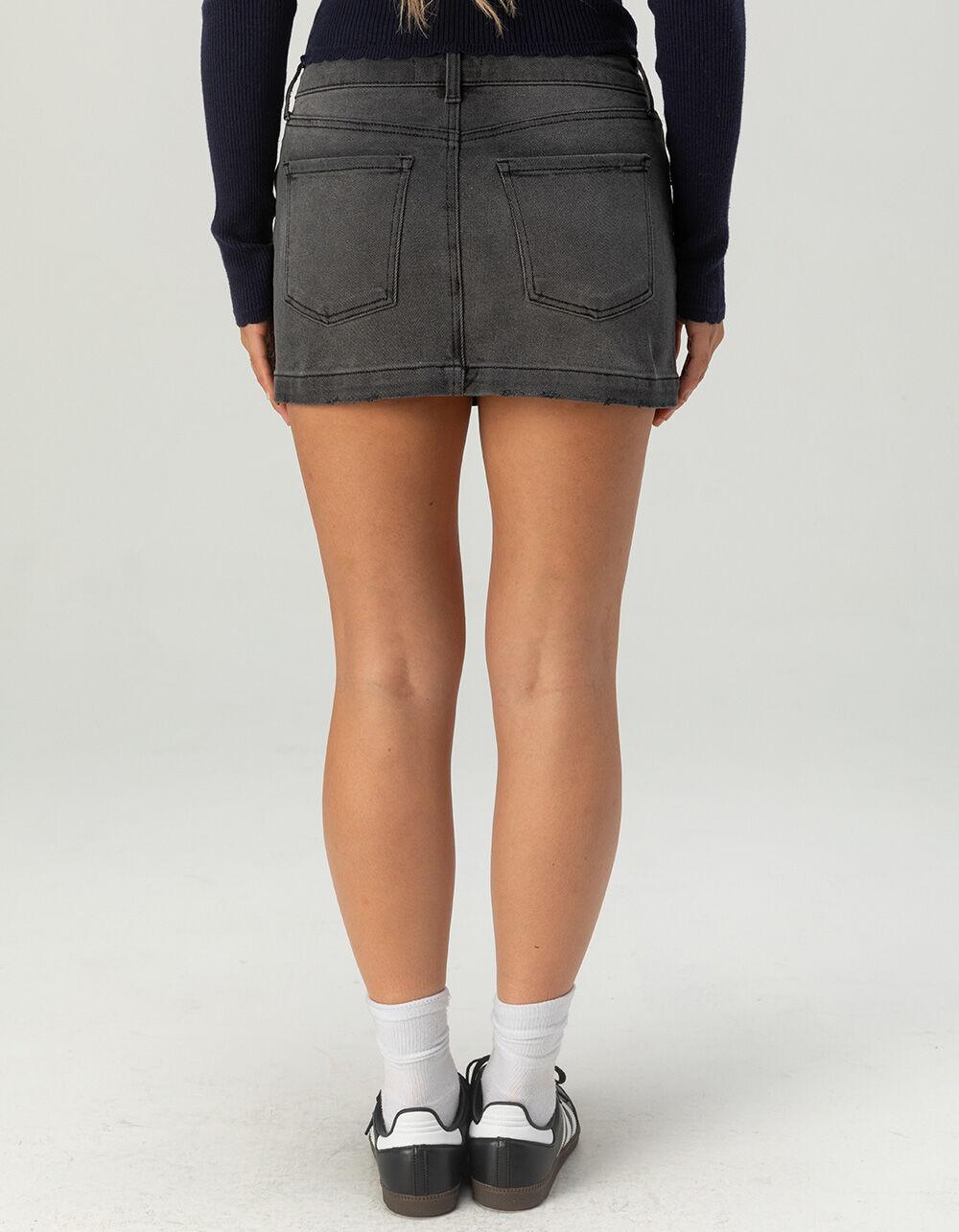 RSQ Womens Low Rise Denim Mini Skirt - DARK RINSE Product Image