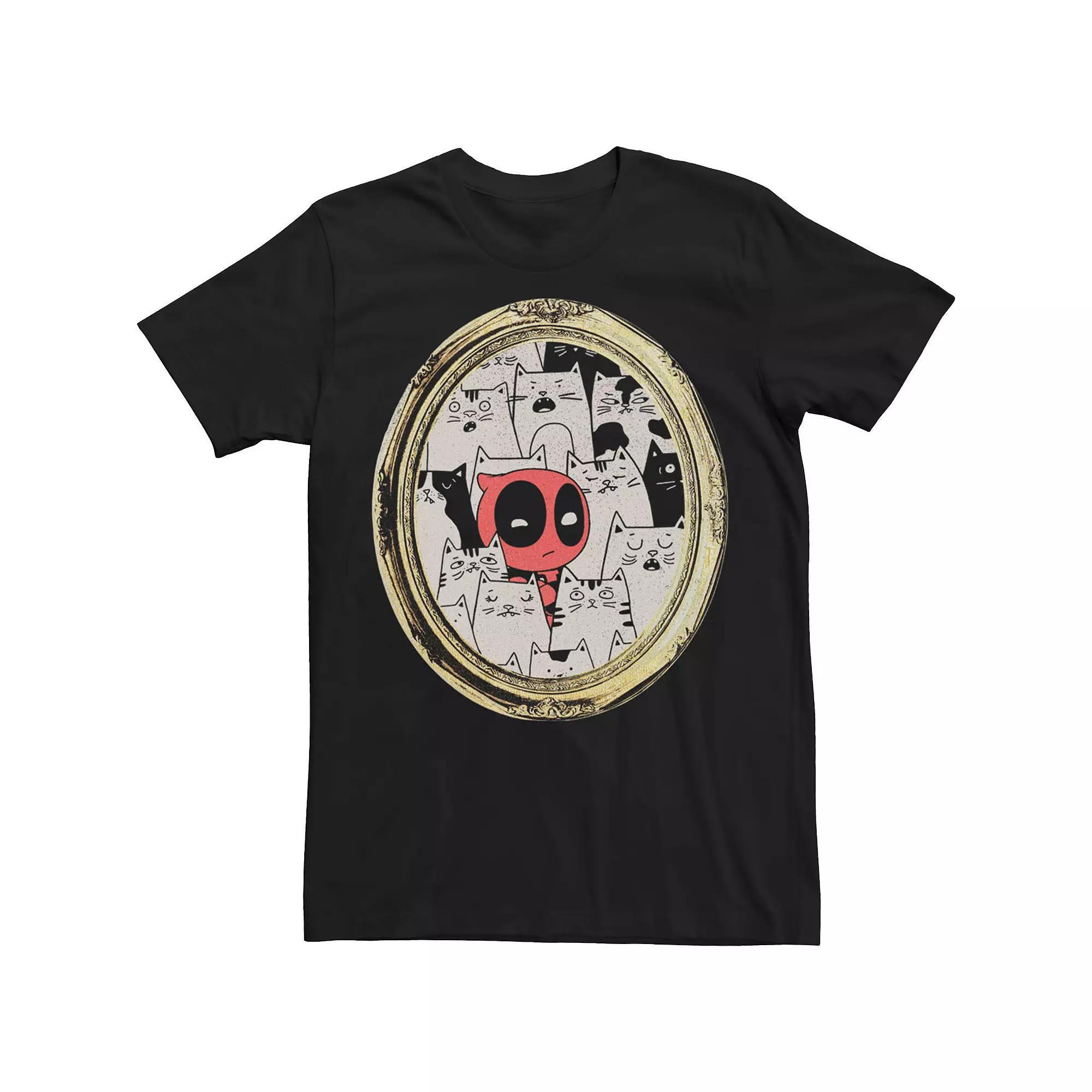 Big & Tall Marvel Deadpool Cats Rule Everything Around Me Tee, Men's, Size: 3XL Tall, Black Product Image