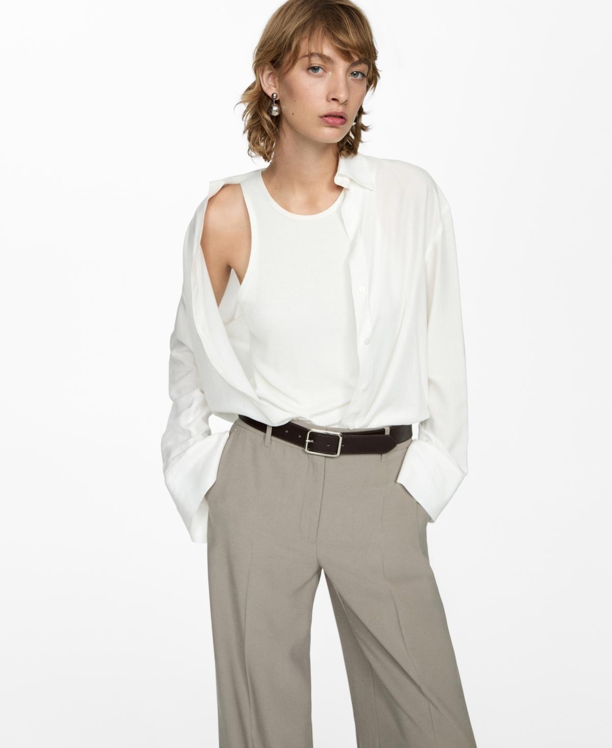 Mango Womens Lyocell Fluid Shirt Product Image