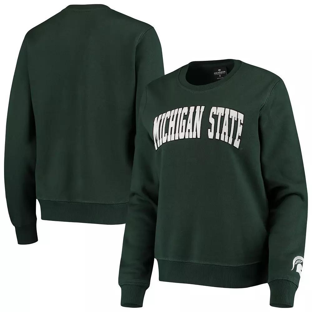 Women's Colosseum Green Michigan State Spartans Campanile Pullover Sweatshirt, Size: 2XL Product Image